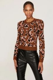 Brown Animal Print Sweater by Derek Lam 10 Crosby x RTR Rent the Runway at Rent the Runway